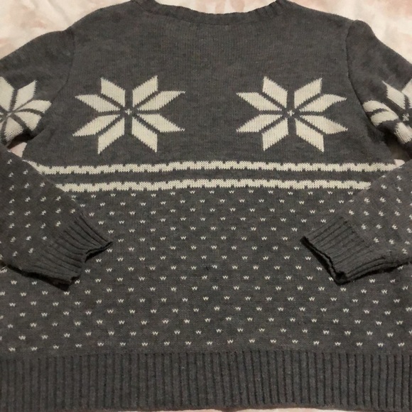 POL Grey Winter Snowflake Fair Isle Sweater - Picture 10 of 10